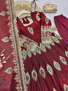 Exclusive Traditional Ladies <b>Fancy</b> Indian and Pakistani Anarkali Salwar <b>Suit</b> Available at Best Price From LAMOUNT SUPPLIER - Product Image 3
