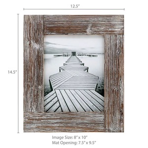 Marco de Fotos Rústico de Madera Maciza Hecho a Mano, Ecológico, Estilo Vintage para Colgar en la Pared o Exhibir en Mesa, REHMAN CRAFT - Product Image 4