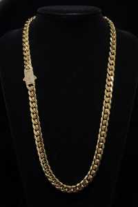Men's 22K Gold Plated 925 Silver Cuban Link Chain Hip Hop Necklace Everyday Wear - Product Image 3