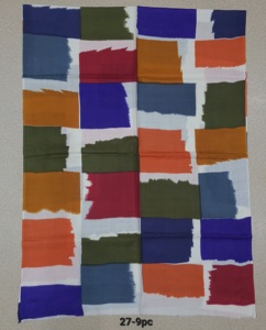 Étoles longues pour femmes en laine mérinos et soie, motif floral, légères, antibactériennes - Product Image 1