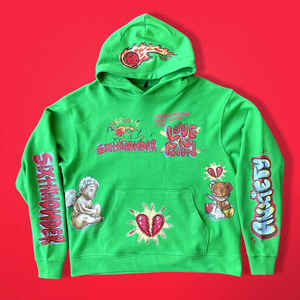 Jersey de felpa francesa de algodón 100% de alta calidad, Sudadera con capucha para hombre, lavado ácido con cremallera, logotipo personalizado, cuello con capucha de gran tamaño y peso pesado - Product Image 2