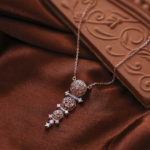 GLEAMORA ENTERPRISE Pendentif en or rose avec diamant de laboratoire, motif œil porte-bonheur, taille brillant, certifié, pour femme, tendance, mariage, usage quotidien - Product Image 5
