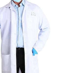 Blouse de laboratoire unisexe blanche en tissu tissé coton-polyester, avec détection d'aiguilles et thermocollage sans couture, pour usage médical, scientifique et hospitalier - Product Image 3