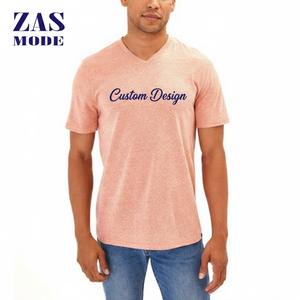 American Summer <b>Men's</b> Casual Sports T-<b>Shirt</b> 100% Cotton 210g Eco-Friendly Quick-Drying Anti-Pilling Short Sleeve Slim Fit V-neck - Product Image 1