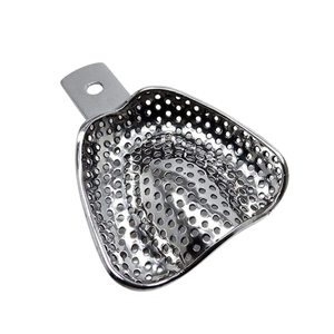 Bandeja de Impresión Dental de Acero Inoxidable, Perforada/No Perforada, Superior/Inferior, Reutilizable, Instrumento Dental, Certificación ISO13485 - Product Image 2
