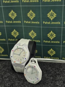 Montre à quartz unisexe de luxe vintage, boîtier rond, bracelet en silicone blanc, affichage analogique, style décontracté lumineux, cadran de 40 mm, pour enfants - Product Image 2