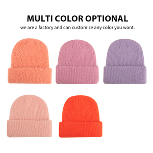 หมวกบีนนี่ขนโมแฮร์พิมพ์ลายโลโก้คุณภาพสูง แบบกำหนดเอง สำหรับฤดูหนาว แบบพับขอบได้ ใช้ได้ทั้งชายและหญิง ลายการ์ตูน ลายสก็อต ราคาประหยัด - Product Image 6