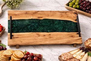 Quality Style Design <b>Epoxy</b> Resin And Wooden Tray Decorative Trays Wood and Resin Trays <b>Epoxy</b> Trays At very affordable Price - Product Image 5