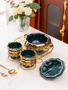 Two-Ear Soup <b>Pot</b> with Pumpkn <b>Ceramic</b> Household Cutlery for Candle Heating and Warmth Dinnerware Set - Product Image 3