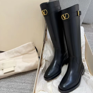 2026 New Style Genuine Leather Women's Luxury Designer Custom <b>Knee</b>-<b>High</b> Snow Boots Outdoor Waterproof Anti-Slip Boots - Product Image 5