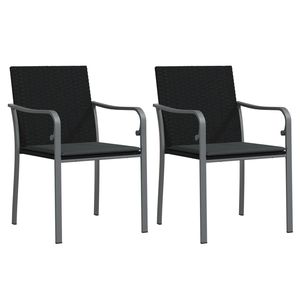 Ensemble de salle à manger de jardin noir et gris foncé - Product Image 4