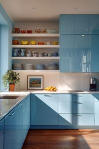 Mueble Base de Cocina Modular de Madera Moderna con Puertas de MDF/Tablero de Partículas, Juego de Cocina Impermeable con Acabado de Alto Brillo - Product Image 5