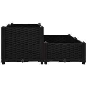 Jardinière surélevée 31,5"x31,5"x15" en polypropylène pour fleurs et plantes - Product Image 4