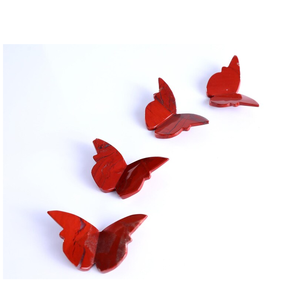 Ailes de papillon en jaspe rouge naturel sculptées, pierre énergétique, spécimen minéral de guérison pour la décoration de la maison et du bureau - Vente en gros - Product Image 3