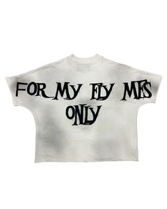 T-shirt Crop Unisex Regular Fit For My Fly Mels, Stile Street, Nera, Manica Corta, in Jersey di Cotone Tinta Unita, Girocollo, Asciugatura Rapida - Product Image 3