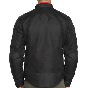 Unisex Full Sleeve Black Mesh Cordura <b>Motorcycle</b> <b>Jacket</b> Red Zipper Pockets Anti-UV Quick Dry Features <b>Summer</b> Breathable Wear - Product Image 6