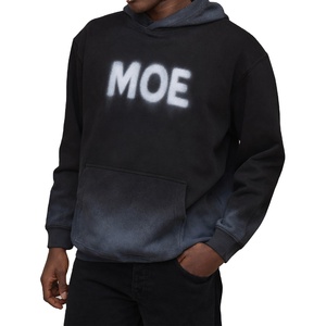 Sweat à capuche épais en molleton 450 GSM, coton et polyester, coupe oversize, impression par pulvérisation, logo personnalisé, streetwear, OEM - Product Image 1