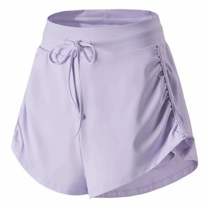 Shorts de sport décontractés d'été pour femmes, couleur unie, pour la course, le basketball, la taille haute, respirants, séchage rapide, pantalons de yoga - Product Image 4