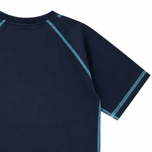 Camiseta Deportiva de Punto para Hombre, Estilo Raglán, Anti-UV, Transpirable, para Entrenamiento, Tejido de Poliéster/Algodón, Corte Regular - Product Image 5