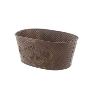 Square Rustic Galvanized Metal Planter Square Outdoor <b>Container</b> For Flower Green Plant Garden Use - Product Image 5