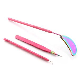 Pinzas de pestañas de acero inoxidable personalizadas profesionales al por mayor, todos los colores disponibles, puntas curvas puntiagudas para pestañas - Product Image 1