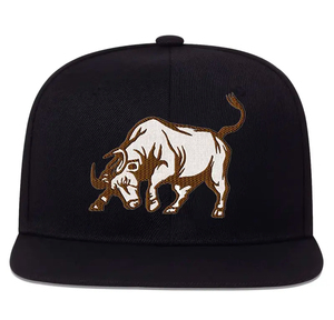 Casquettes de baseball unisexes personnalisées en sergé avec broderie animale, ajustables, vente en gros - Product Image 2