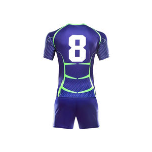 Ensemble de vêtements de rugby pour hommes en gros OEM, respirant, uniforme cousu, logo en relief, design imprimé, polyester/coton - Product Image 3