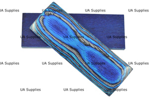 UA Supplies Hojas de Acero de Damasco Estabilizado Azul con Mango de Madera para Fabricantes de Cuchillos, Venta al por Mayor, DIY, OEM/ODM, Garantía de 3 Meses - Product Image 6