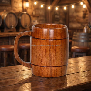 Mug à café en bois classique, produit d'exportation de haute qualité en provenance d'Inde, vaisselle artisanale intemporelle pour la maison - Product Image 3