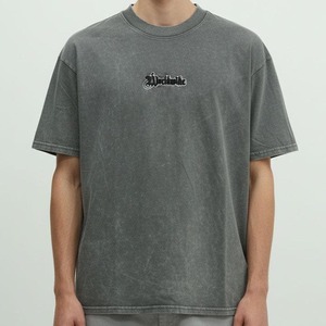 Camiseta Vintage con Logotipo Personalizado, Lavada con Ácido, Estilo Desgastado, Talla Grande, 100% Algodón Pesado para Hombre - Product Image 5