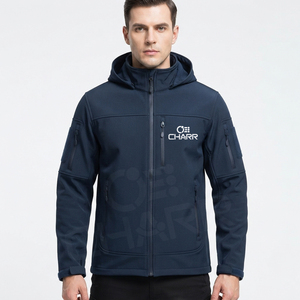 Veste de randonnée imperméable en gros, logo personnalisé, softshell à capuche unisexe, coupe-vent d'hiver pour homme, vente en gros - Product Image 1