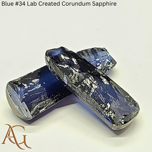 # 34 boules de saphir bleu corindon synthétique créé en laboratoire, fusion flamme, gemmes simulées, taillées et lapidaires - Product Image 2