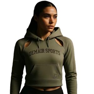 Diseño moderno de tendencia Logotipo personalizado Suéter con cordón a Juego 100% Algodón Fleece Ecológico Ropa deportiva de invierno Gimnasio Entrenamiento - Product Image 2