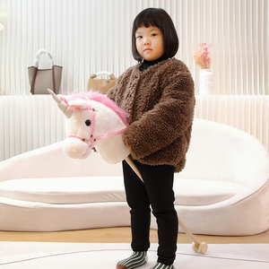 Caballo de Madera Clásico con Ruedas para Montar, Juguete de Caballo para Niños Pequeños con Sonidos Realistas de Relincho y Galope, Juego de Imitación, Regalo Ecuestre - Product Image 2