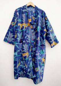 Robe kimono en velours imprimé, style bohème, doublure en coton indien, classique, élégante, sexy, cadeau pour adultes, été - Product Image 4