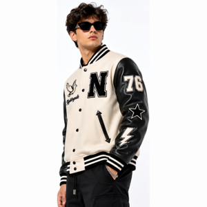 Chaqueta Letterman de nuevo diseño y alta calidad para hombre, chaqueta de manga larga con tu logotipo, chaqueta universitaria de béisbol para hombre - Product Image 3