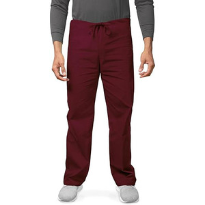 Men's Maroon V-Neck <b>Scrub</b> Set Cotton Polyester Woven Hospital Uniform Pants Matching Top Professional Medical <b>Scrub</b> Suit - Product Image 3