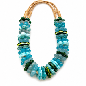 Handmade Tungsten Freshwater Pearl Strand Flower <b>Necklace</b> Colorful <b>Statement</b> Jewelry with Layered Floral Beads for Women Luxury - Product Image 1