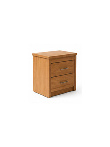 Mueble de Almacenamiento Moderno de Madera Marrón Claro con 2 Cajones y Diseño de Panel Plano para Sala de Estar y Dormitorio - Product Image 4