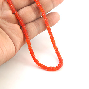 Meilleure Vente : Perles de Cornaline Naturelle Facettées Rondelles 4mm, Pierre de Naissance de Juillet, pour la Fabrication de Bijoux, Vente en Gros - Product Image 3
