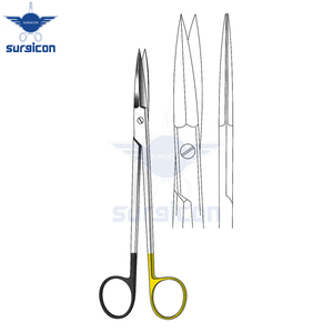Ciseaux McIndoe 19 cm / 7-1/2 pouces droits pour cartilage, bords extérieurs semi-affûtés, lame simple dentelée Super Cut TC chirurgical - Product Image 2