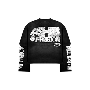 เสื้อยืดโอเวอร์ไซส์สไตล์ฮิปฮอป ผ้าฝ้าย 100% แขนสองชั้น ใส่สบาย พิมพ์ลาย DTG สีซีดแบบวินเทจ สำหรับผู้ชายและผู้หญิง - Product Image 6