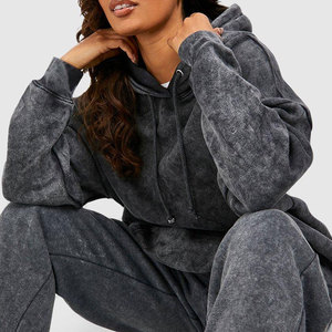 Star Crystal Enterprises Sweat à capuche oversize pour femme, style urbain, 450 GSM, délavé à l'acide, coupe classique, pull décontracté, sweat à capuche tendance - Product Image 4