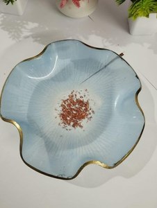 Handmade resin bowl epoxy <b>decorative</b> fruit bowl glossy finish modern <b>kitchen</b> decor centerpiece unique gift <b>item</b> - Product Image 3