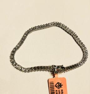 Conjunto de Pulseras Unisex Clásicas con Corte Brillante, Plata de Ley 925, Moissanita, Baño de Rodio, para Compromiso, Boda, Eventos Glamurosos - Product Image 2