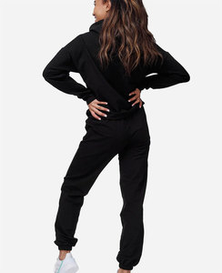 Logotipo personalizado al por mayor de las mujeres Crop chándal con capucha más tamaño Jogger moda Casual traje de 3 piezas conjunto de las mujeres ropa deportiva - Product Image 6
