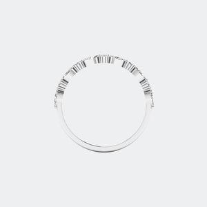 แหวนมินิมอลลิสต์ทรงมาร์คีส์และทรงกลม ประดับเพชรแบบกระจาย 0.25 กะรัต - Product Image 5