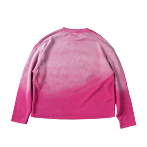 T-shirt à manches longues en coton gaufré 300 g/m², col rond, coupe oversize, pour homme, design personnalisé, effet vieilli - Product Image 2