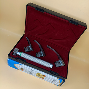 LAPA-737840-9-1 ชุดเครื่องมือส่องกล่องเสียงแบบมาตรฐาน Macintosh ไฟเบอร์ออปติก 3 ใบมีด 0-1-2 พร้อมด้ามจับสำหรับเด็ก ใบมีดสแตนเลสแบบใช้ซ้ำได้ มาตรฐาน ISO - Product Image 5