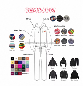 Sudaderas con capucha recortadas personalizadas para hombre 500 Gsm Heavyweight Hip Hop estilo Boxy bordado ropa de invierno impreso Puff para hombre - Product Image 5